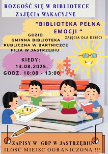 "Biblioteka pełna emocji" - zajęcia wakacyjne